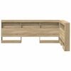 vidaXL Storage Headboard with Shelf Sonoma Oak 120 cm Engineered Wood