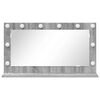 vidaXL Vanity Mirror with LED Strip Lights Grey Sonoma 80 x 45 x 18 cm