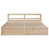 vidaXL Bed Frame with Headboard 200x200 cm Solid Wood Pine
