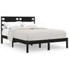 vidaXL Bed Frame without Mattress Black 160x200 cm Solid Wood Pine