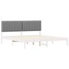 vidaXL Bed Frame with Upholstered Headboard Light Grey 180 x 200 cm