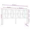 vidaXL Bed Headboard Grey 206x4x100 cm Solid Wood Pine