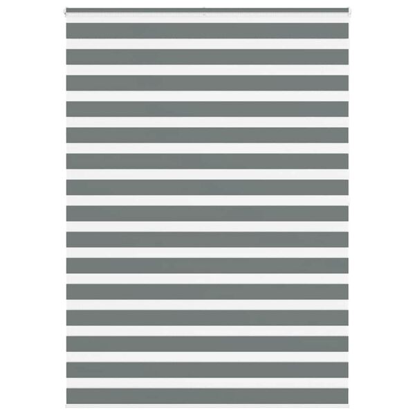 vidaXL Zebra Blind Dark Grey 160x200 cm Fabric Width 155.9 cm Polyester