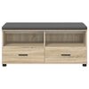 vidaXL Hall Bench with Cushion with Drawer Sonoma Oak 100 x 38 x 46 cm