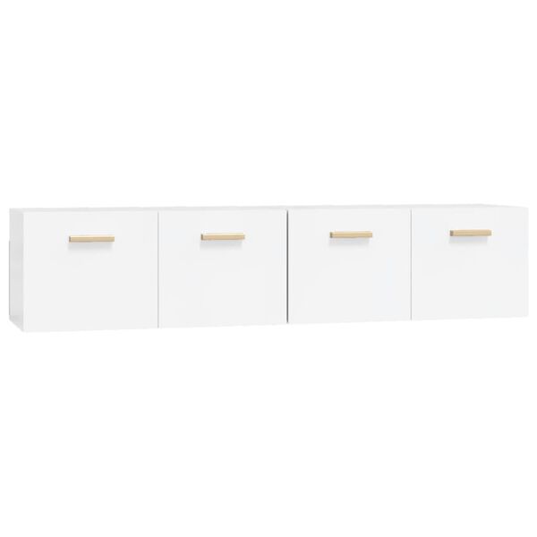 vidaXL Wall Cabinets 2 pcs High Gloss White 80x35x36.5 cm Engineered Wood
