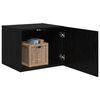 vidaXL Wall Cabinet Black oak 50 x 42.5 x 40 cm Engineered wood