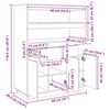 vidaXL Highboard 89x40x116.5 cm Solid Wood Pine