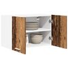 vidaXL Hanging Cabinet 2 pcs Old Wood and White 60 x 31 x 40 cm