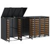 vidaXL Wheelie Bin Storage for 4 Bins Anthracite 272 x 77.5 x 115.5 cm