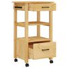 vidaXL Kitchen Trolley MONZA 48x40x88.5 cm Solid Wood Pine
