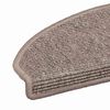 vidaXL Stair Mats 15 pcs 65x21x4 cm Dark Beige Half Round Large