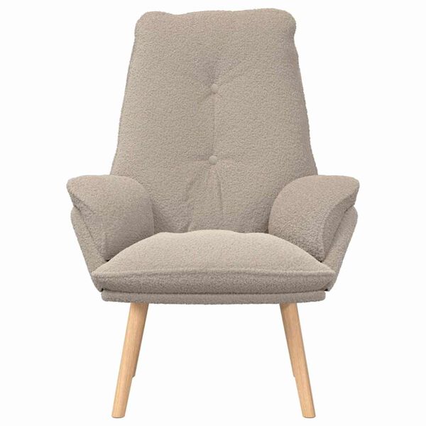vidaXL Armchair Light Grey 61 x 78 x 98 cm Sherpa Fabric