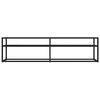 vidaXL TV Cabinet Black Marble 160x40x40.5 cm Tempered Glass