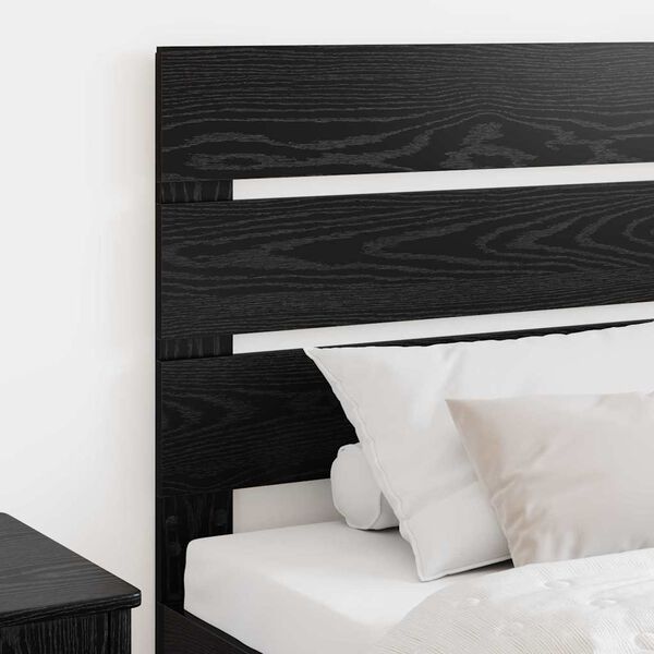 vidaXL Headboard with Headboard Black Oak 75 cm Engineered Wood
