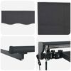 vidaXL Electric Retractable Awning Anthracite 2.5 x 2 m