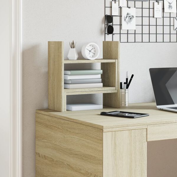 vidaXL Desk Organiser Sonoma Oak 38.5x17x39 cm Engineered wood