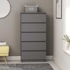 vidaXL Drawer Sideboard Grey 60x35x121 cm Engineered Wood