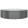 vidaXL Garden Raised Bed Galvanised Steel 140x140x36 cm Anthracite