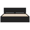 vidaXL Bed Frame without Mattress Black 140x190 cm