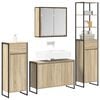 vidaXL Bathroom Furniture Set with Drawer Sonoma Oak Engineered Wood