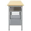 vidaXL Work Bench Set with Shelf with Storage 3 pcs Grey Steel
