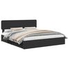 vidaXL Storage Bed with Headboard Black 200 x 200 cm Engineered Wood