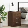 vidaXL Bedside Cabinet Brown Oak 38x35x56 cm Engineered Wood