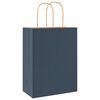vidaXL Paper Bags 50 pcs with Handles Blue 21x11x28 cm