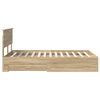 vidaXL Bed Frame with Drawer Sonoma Oak 120 x 200 cm Engineered Wood