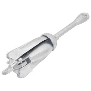 vidaXL Folding Anchor Silver 4 kg Hot Dip Galvanized Cast Iron