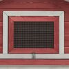 vidaXL Rabbit Hutch Red 310x70x87 cm Solid Pine & Fir Wood