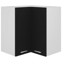 vidaXL Hanging Corner Cabinet Black 57x57x60 cm Engineered Wood