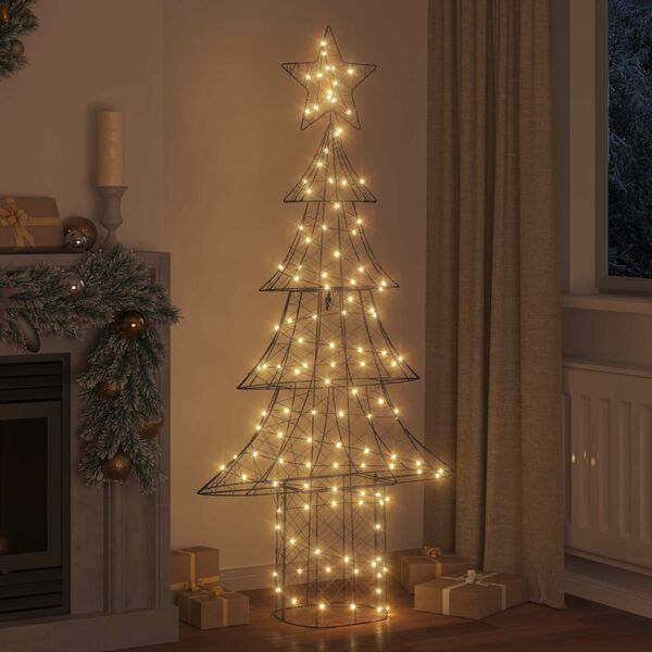 vidaXL Christmas Tree with 240 LEDs Warm white 180 cm Rattan