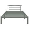 vidaXL Bed Frame without Mattress Grey Metal 90x200 cm
