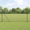 vidaXL Fence Post Grey 10 x 1.4 m (13 mm mesh) Steel and PVC