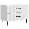 vidaXL Bedside Cabinet White 62 x 34.5 x 47.5 cm Engineered Wood