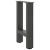 vidaXL Coffee Table Legs Anthracite 2 pcs 28x(42-43) cm Steel