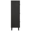 vidaXL Highboard Black 40x33x110 cm Solid Wood Mango