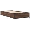 vidaXL Bed Frame without Mattress Brown Oak 75x190 cm Small Single