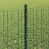 vidaXL Fence with Post Green 0.6 x 25 m Steel and PVC
