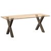 vidaXL Dining Table Legs X-Shaped 2 pcs Natural Steel 80x(72-73) cm Steel