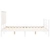 vidaXL Bed Frame without Mattress White Double Solid Wood