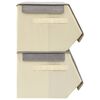 vidaXL Stackable Storage Boxes with Lid Set of 2 pcs Fabric Grey&Cream