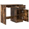 vidaXL Desk Smoked Oak 86x49x76 cm Engineered Wood