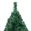 vidaXL Artificial Pre-lit Christmas Tree with Ball Set Green 210 cm PVC
