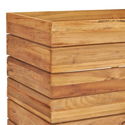 vidaXL Raised Bed 100x40x55 cm Recycled Teak Wood and Steel