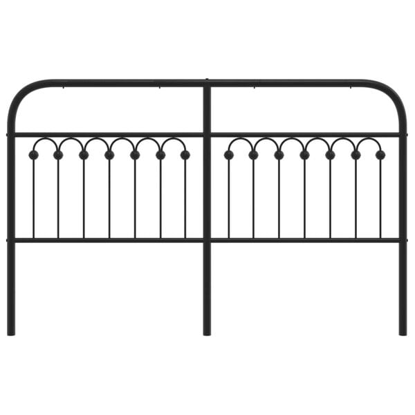 vidaXL Metal Replace Headboard Black 160 cm