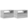 vidaXL Wall-mounted Bedside Cabinets 2 pcs Grey Sonoma 45x26x28.5 cm