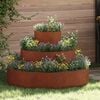 vidaXL Garden Planter Brown 90 x 90 x 20 cm Weathering Steel