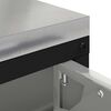 vidaXL Kitchen Storage with Shelf Silver 90 x 50 x 53 cm Steel